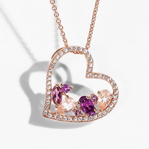 Kay Jewelers Jewelry - Kay Jewelers Diamond Rose Gold Heart Necklace